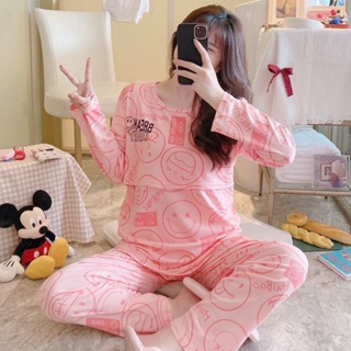 Đồ bộ bầu thu đông dài tay sau sinh cho con bú chất THUN SỮA HEROMOM mặc nhà bigsize 80kg 90kg