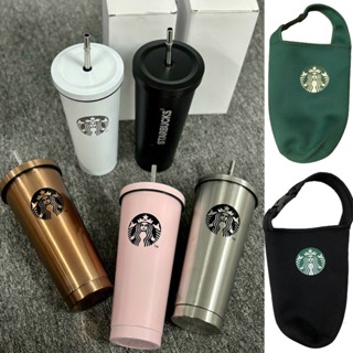 Cốc giữ nhiệt starbuck 500/750ml Inox Cao Cấp Không Gỉ,Ly uống nước kèm ống hút siêu tiện lợi, Bình Uống Nước đẹp