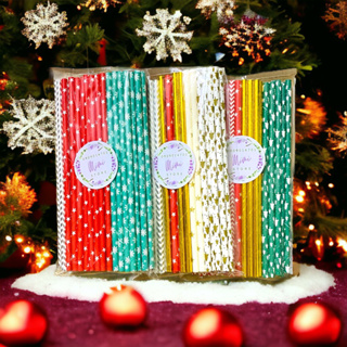⭐ 15 MẪU NOEL⭐ ỐNG HÚT GIẤY TRANG TRÍ ĐỦ MÀU XINH XẮN- Hàng xuất châu Âu