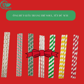 Ống Hút Giấy 3 Lớp Gco Dùng Trang Trí Noel, Tết, Tổ Chức Sự Kiện