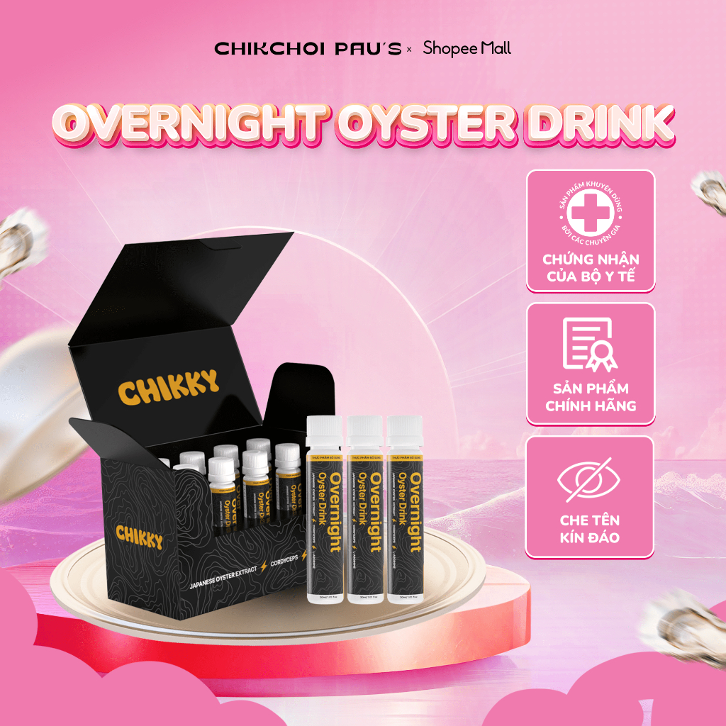 Tinh Chất Hàu Tăng Lực Chikky Overnight Oyster Drink CHIKCHOI PAUS, Hỗ Trợ Tăng Cường Sức Khỏe Nam Giới 30ml X 8 Chai - Ảnh 2