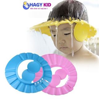 Mũ Tắm Chắn Nước Cho Bé Hagykid Mũ Gội Đầu Bảo Vệ Tai Và Mắt Có Thể Điều Chỉnh Vòng Đầu An Toàn Cho Bé