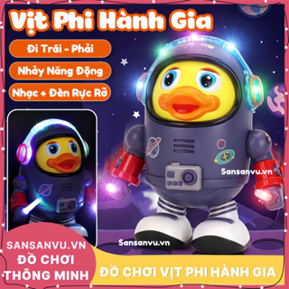Đồ Chơi Vịt Phi Hành Gia Có Đèn Nhạc Vui Nhộn, Vịt Robot Nhảy Múa Phát Nhạc Quà Tặng Bé Trai Bé Gái.