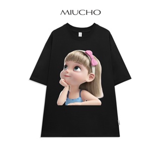 Áo thun nữ form rộng đẹp tay lỡ kiểu hàn quốc chất vải cotton mềm mịn AT253 Miucho in hoạ tiết