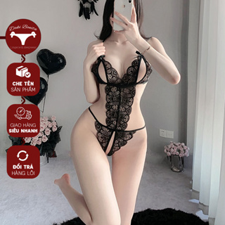 Bộ đồ ngủ ren 2 dây xuyên thấu sexy DK91 kiểu áo liền quần hở đáy khiêu gợi