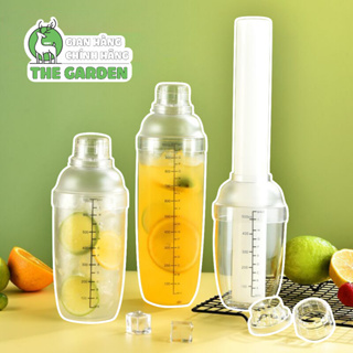 Bộ Dụng Cụ Pha Trà Chanh Giã Tay THE GARDEN dung tích 1000ML, chày 40cm, đé lót cao su