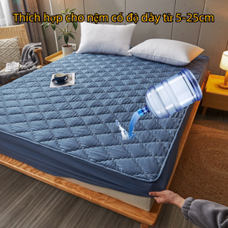 Ga chống thấm cotton chần bông, topper nệm chống thấm bảo vệ đệm chất liệu siêu mềm mại mát mịn sử dụng 4 mùa