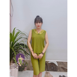 Đồ bộ ngủ thun lạnh QUẦN LỬNG - MẪU 2
