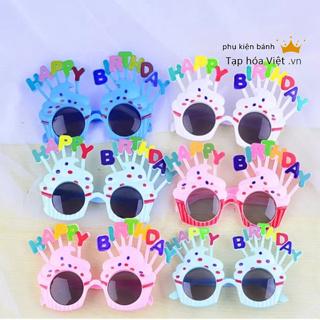 Kính Sinh Nhật, kính mắt Happy Birthday trang trí bánh sinh nhật, mắt kính Chúc mừng sinh nhật