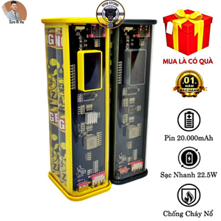 Sạc Dự Phòng 25000 mAh,PIN LGMH1 Cao Cấp,Sạc Nhanh PD 22,5W, Lỗi 1 Đổi 1