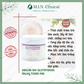Toner Pad Trắng Da, Thu Nhỏ Lỗ Chân Lông Bio Glutathione MilkyToner Pad Usolab Hàn Quốc