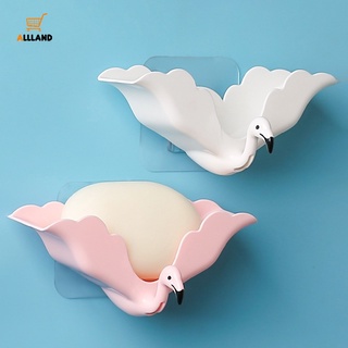 Khay đựng xà phòng gắn tường hình chim hồng hạc dễ thương tiện dụng
