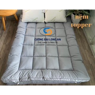 Nệm topper tấm dày làm mềm đệm kiểu mới giá siêu rẻ size 1m 1m2 1m4 1m6 1m8 dài 2m màu xám