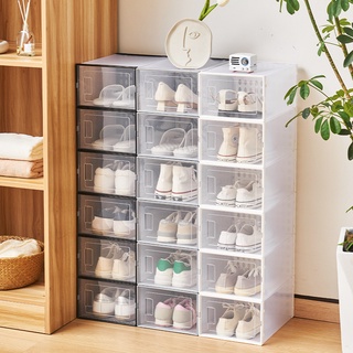 Combo 10 Hộp Đựng Giày Dép Nhựa Cứng Thoáng Khí, Tủ Đựng Giày Lắp Ráp Thông Minh Size Lớn Chịu Lực 6Kg