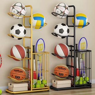 Giá Đỡ Đựng Bóng Rổ / Bóng Đá / tennis Bằng Sắt Tiện Dụng Trong Nhà