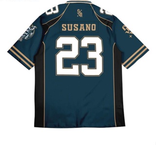 Áo Phông Susano Hoàng Gia Shogun Oversize Jersey  Áo Sơ Mi Màu Ngọc Lục Bảo Dành Cho Nữ Trẻ Em