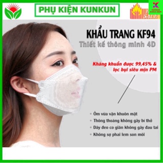 Khẩu trang Y tế KF94 Chống Bụi Mịn, Kháng Khuẩn Hàng Cao Cấp 00 kunkun