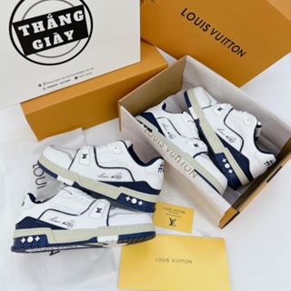 Giày LV Trainer 54 Xanh Than Navy, giày thể thao nam nữ louis vuitton hàng cao cấp đủ size