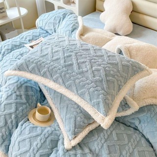 Vỏ Gối Đơn Mùa Đông Bằng Lông Cừu San Hô Cao Cấp 48x74