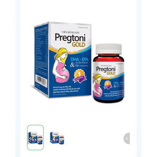 VITAMIN TỔNG HỢP Pregtoni Gold dành cho mẹ bầu DHA-EPA HỘP 30 Viên