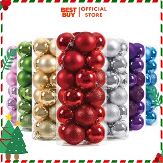 Sét 24 quả châu giáng sinh size 6CM/4CM/3CM nhiều màu - Trang trí noel, trang trí tết, decor