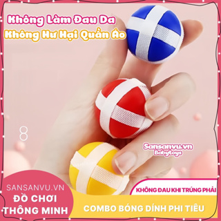 Combo 20 quả bóng ném dính phi tiêu, đồ chơi bóng bắn dính súng khủng long an toàn cho bé