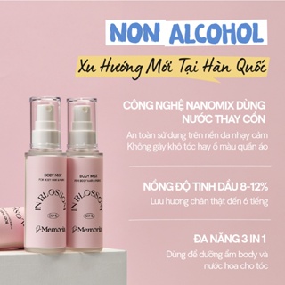 Body Mist Xịt Thơm Cơ Thể Không Cồn De Memoria Hương Hoa Anh Đào Đáng Yêu - In Blossom 02 BST Cảm Xúc ChânThật - Ảnh 2