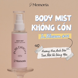 Body Mist Xịt Thơm Cơ Thể Không Cồn De Memoria Hương Hoa Anh Đào Đáng Yêu  - In Blossom  02 BST Cảm Xúc ChânThật