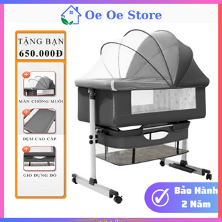 nôi vải cho bé sơ sinh, Nôi cũi trẻ em  có thể ghép cạnh giường cha mẹ, gấp gọn dễ dàng - Oe Oe Store