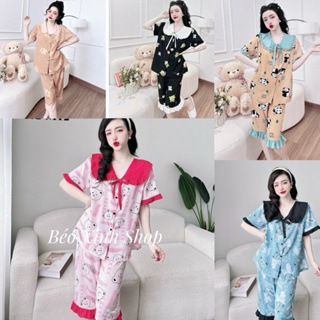 Đồ Ngủ Lửng Bigsize Cao Cấp Kiểu Dáng Đẹp Vải Satin Lạnh Mặc Cực Thích