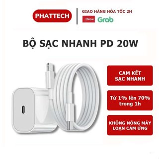 Bộ Sạc Nhanh PD 20W PHATTECH Bản Cao Cấp Tích Hợp Chế Độ Sạc Thông Minh, Không Nóng Máy ,An Toàn Ổn Định