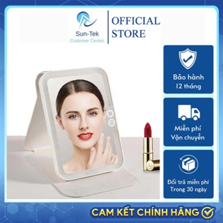 Gương Trang Điểm Đèn Led Cảm Ứng Để Bàn - Gương Trang Điểm Gấp Gọn Có Đèn 3 Màu Điều Chỉnh Ánh Sáng