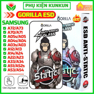 Kính cường lực samsung A05s A05 M54 M34 A12 A13 A14 A04s A04 A52 A53 A54 Note 10 S10 Lite A71 A72 A73 M53 5G Gorilla ESD
