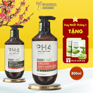 Cặp dầu gội xả dành cho tóc khô xơ, hư tổn PH4 COLLAGEN giúp hết rụng tóc, hết gàu, hết ngứa 800ml