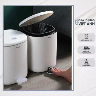 Thùng Rác Đạp Chân Thông Minh 11L Ecoco Nắp Kín, Chống Mùi, 2 Chế Độ Mở Hiện Đại 2228