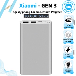 Pin Sạc Dự Phòng Xiaomi Gen 3 Version 2026 Polymer 10000mAh Tích Hợp Cổng Type-C PLM13ZM - Hàng Chính Hãng .