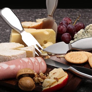 4PCS / Set Đa chức năng Thép không gỉ Cheese Tools Slicer Grater Butter Knives Fork Shovel Cake Cutter Knife