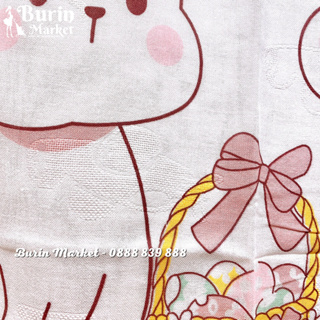 Khăn Lụa Đa Năng 100 Cotton Sợi Tre 1m1x1m2, khăn cao cấp chính hãng - Burin Market - Ảnh 2