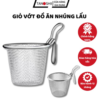 Giỏ Vớt Đồ Ăn Nhúng Lẩu Nhúng Mì Nhúng Thịt Nhúng Rau Chất Liệu Thép Không Gỉ 304 Nhỏ Gọn Tiện Lợi Trong Bữa Ăn