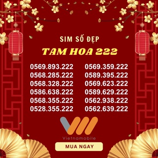 Sim Vietnamobile Số Đẹp Tam Hoa 2  - Sim Trả Trước - Hỗ Trợ Đăng Ký Chính Chủ Khi Nhận Sim