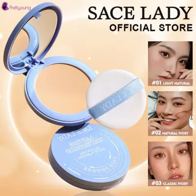PrettyoungSace Lady kiểm soát dầu bột không thấm nước phấn lì bền lâu, mịn màng, nhỏ gọn nhẹ bột không thấm nước 12hr dầu-kiểm soát lỗ chân lông phấn lì