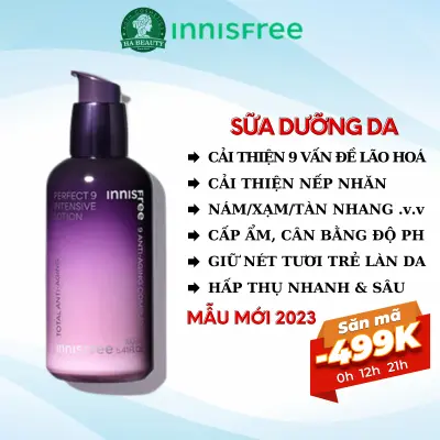 Sữa dưỡng chống lão hóa chuyên sâu 9 loại thảo mộc innisfree Perfect 9 Intensive Lotion 160 ml