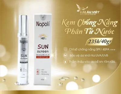 kem chống nắng phân tử nước napoli