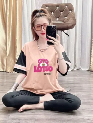 Set Bộ Quân Gân Ao Cotton Thêu - Y Hinh