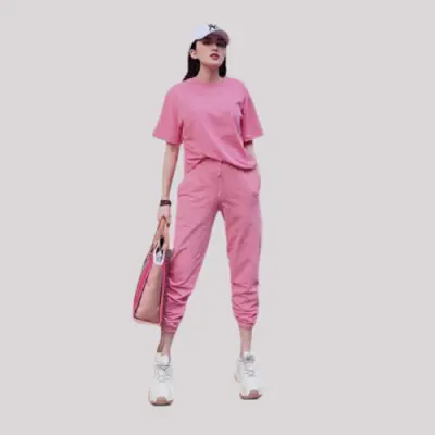 Sét bộ nữ quần dài bo chân áo tay ngắn cổ tròn thời trang mới S 0120