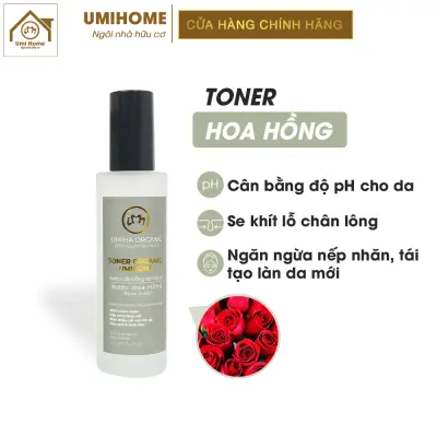 Nước Hoa Hồng hữu cơ UMIHOME 50/100ml  Rose Water Toner  cân bằng ẩm cho da