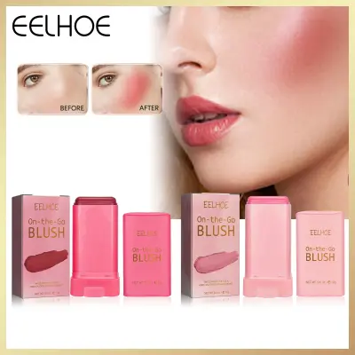 Eelhoe màu phấn hồng Eer Stick Handaiyan màu phấn hồng Eer Stick mạnh mẽ Kem má hồng Stereo má má mờ làm sáng thỏi tạo khối không thấm nước làm sáng màu phấn hồng tạo khối khuôn mặt Kem má hồng kéo dài má sáng