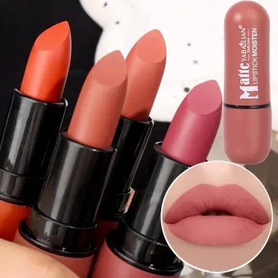 Matte Velvet Lipstick 6 Màu Sắc Không Thấm Nước Khỏa Thân Màu Đỏ Son Môi bền lâu Không Dính Sexy Son Môi Phụ Nữ Màu Sắc Tố