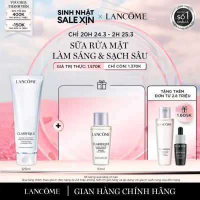Sữa rửa mặt tạo bọt, làm sáng & cải thiện lỗ chân lông Lancôme Clarifique Cleansing Foam 125ml