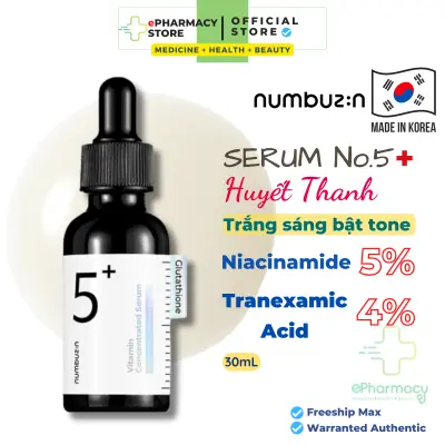 Serum Numbuzin No.5+ Vitamin Concentrated - Serum Huyết Thanh, Trắng Da Mờ Thâm Nám
